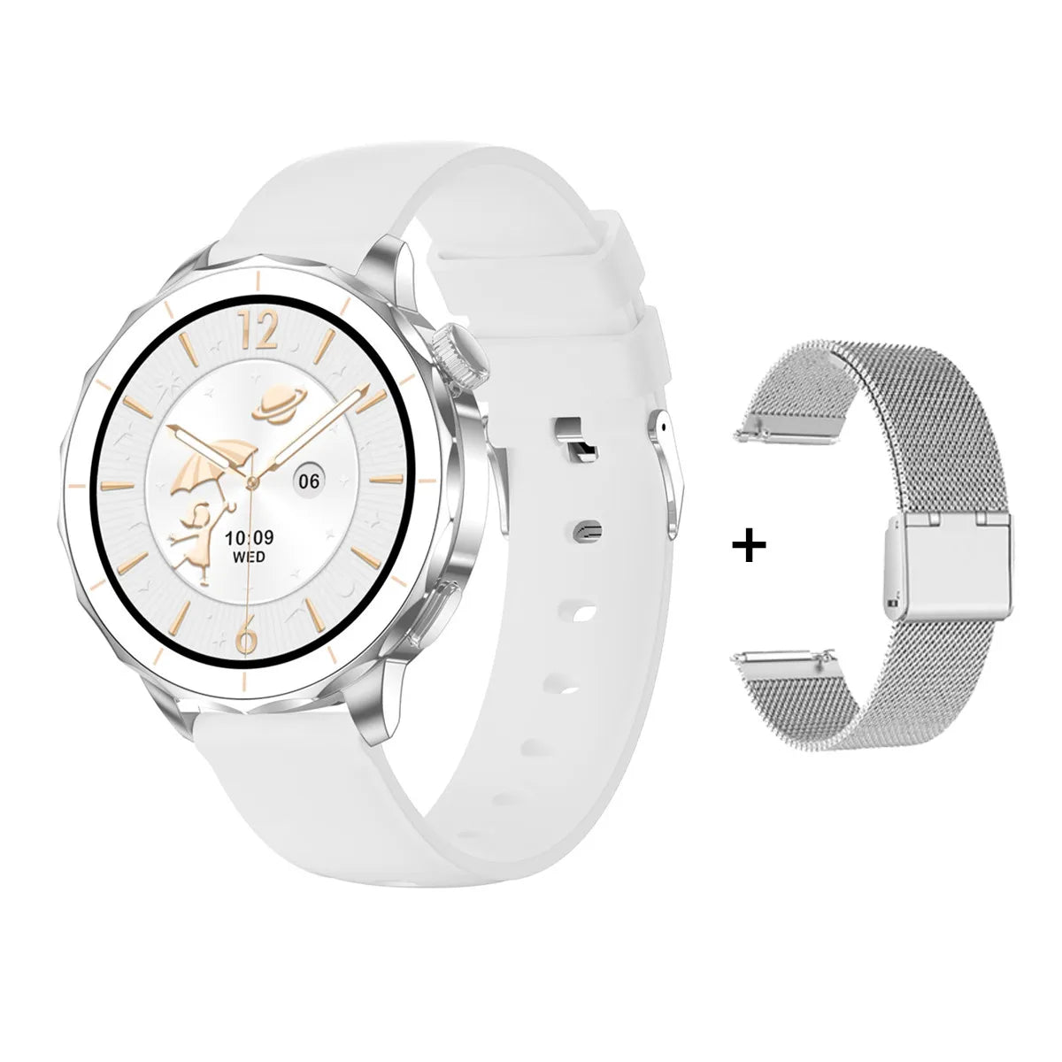 Smart Watch Women Hebrew 4GB/ROM Memory Bluetooth Network Sharing Whatsapp Messgae Reply Map Navigation Amoled Screen Smartwatch