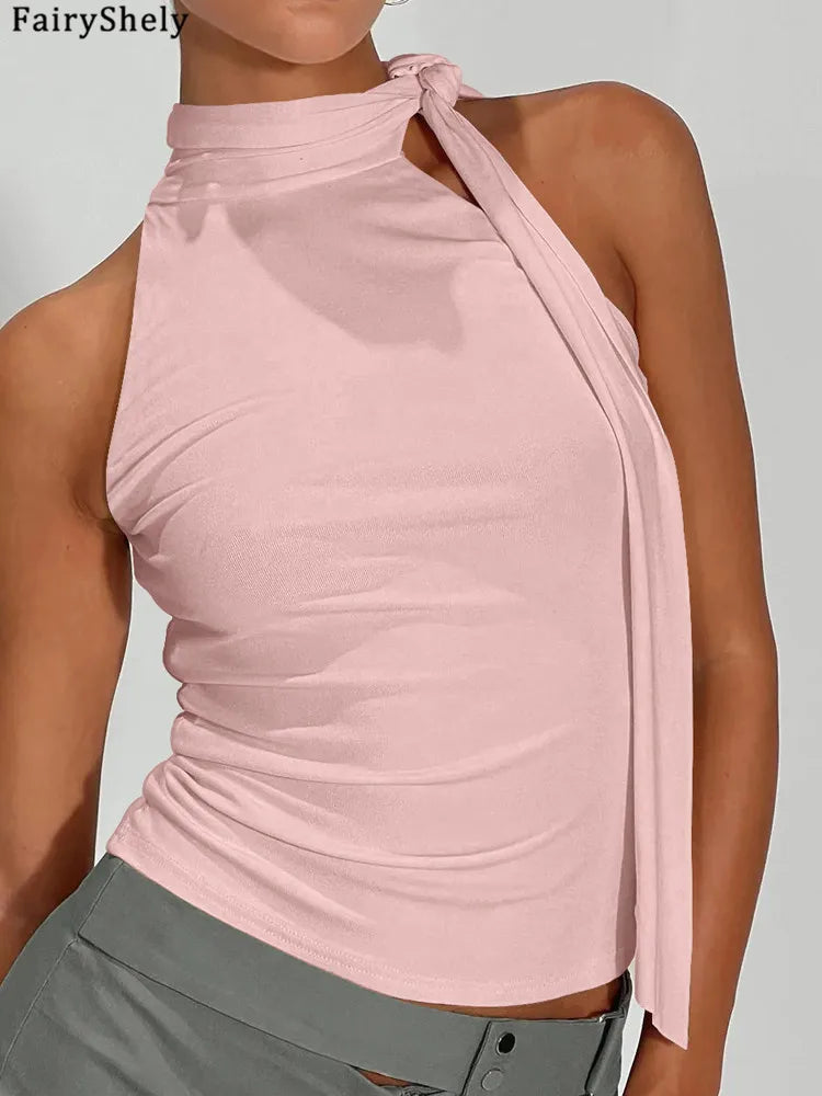 Sexy Fairyshely Off-the-Shoulder Bow Croptop 2025