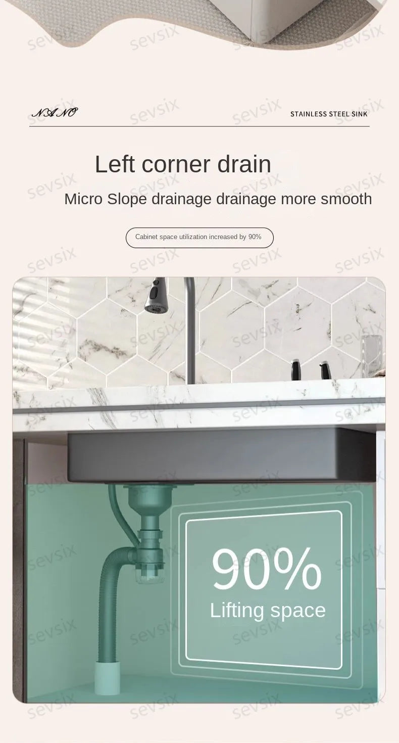 Chậu rửa bếp thông minh hiện đại chống xước bạc