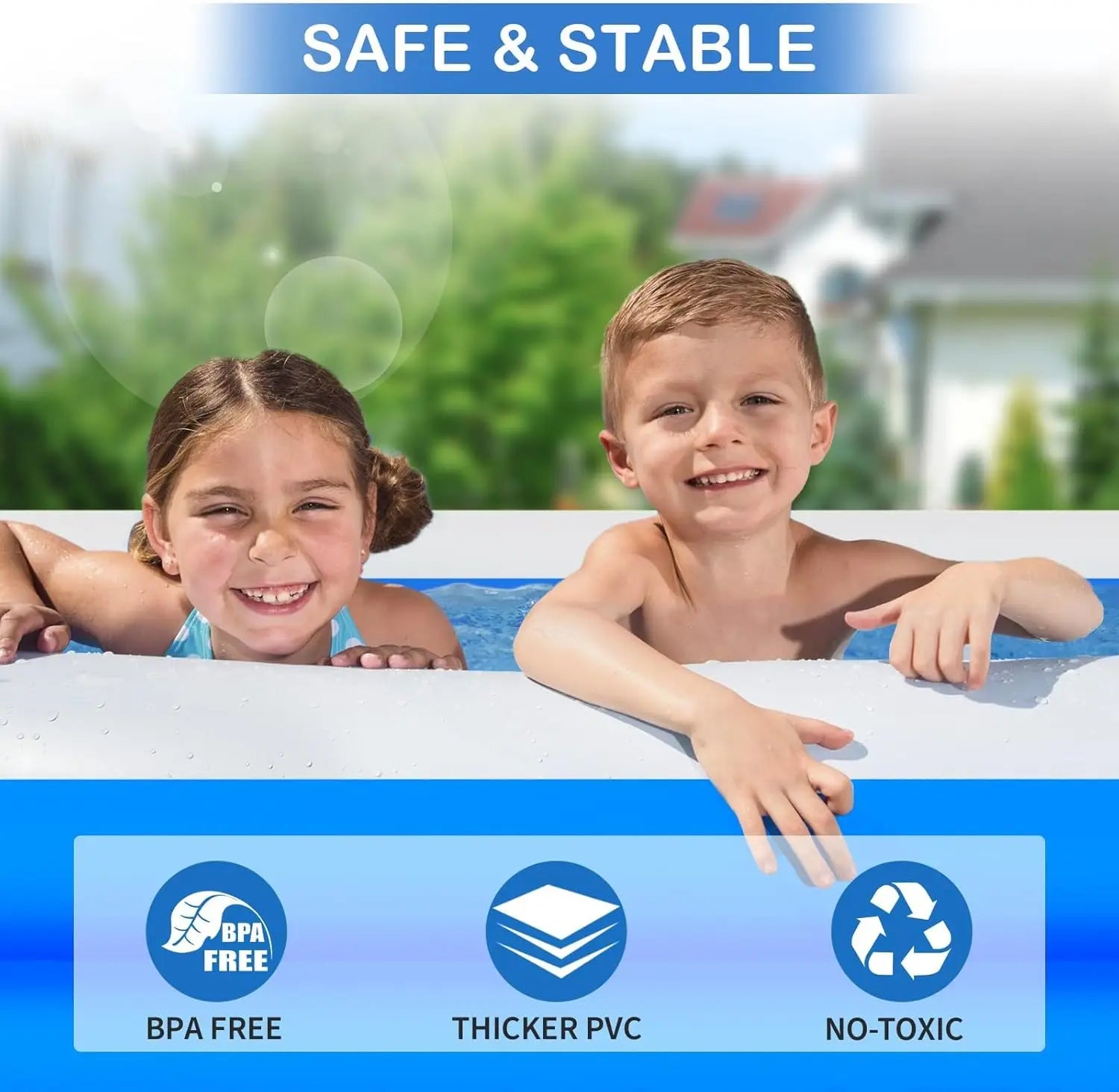 Hồ Bơi Gia Đình Cực Đại Bơm Hơi Ngoài Trời Hè