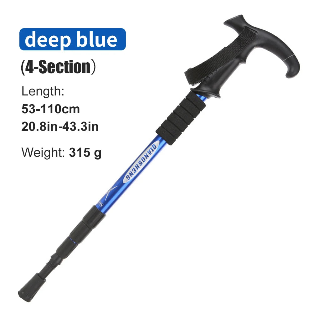 4-Section Folding Trekking Stick - Light, Convenient, Multi-Functional