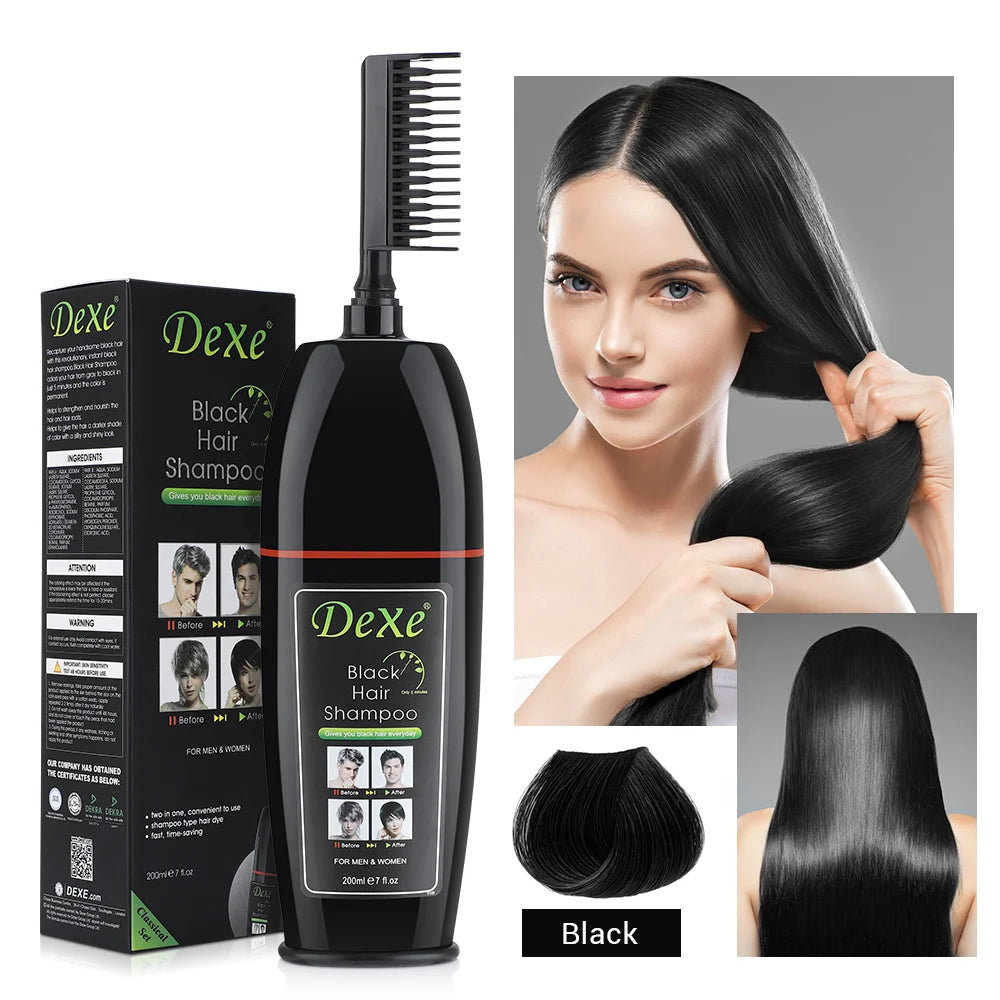 Herbal Black Hair Dye - Black Hair Shampoo 200/400ml