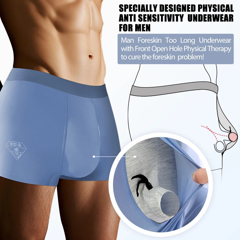 Quần Lót Nam Lụa Lạnh Thoáng Mát Dịu Da Nhạy Cảm