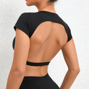 Women's Backless Sports Top Yoga Gym Fitness