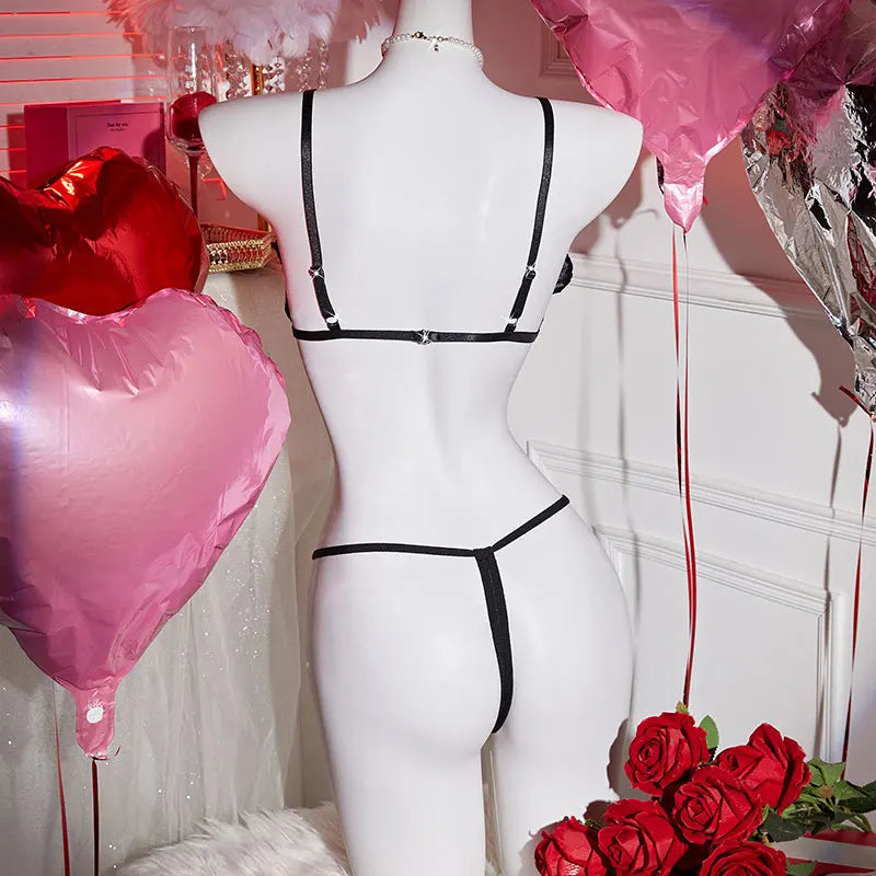 2 Piece Set Exotic Sexy Lingerie Set Transparent Lace Bra Women Sheer Ladies Embroidery Floral Bras Underwear Sets Push Up