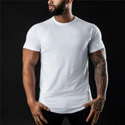 Men's Slim Fit Round Neck T-Shirt for Summer Gym