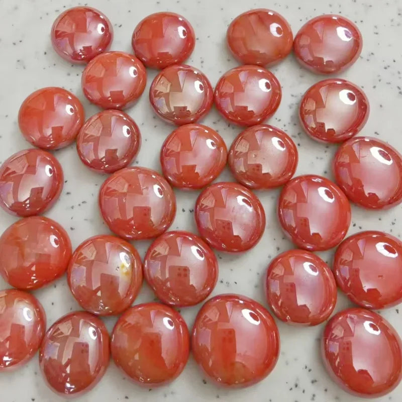 DIY Multicolored Round Glass Mosaic Beads 100g