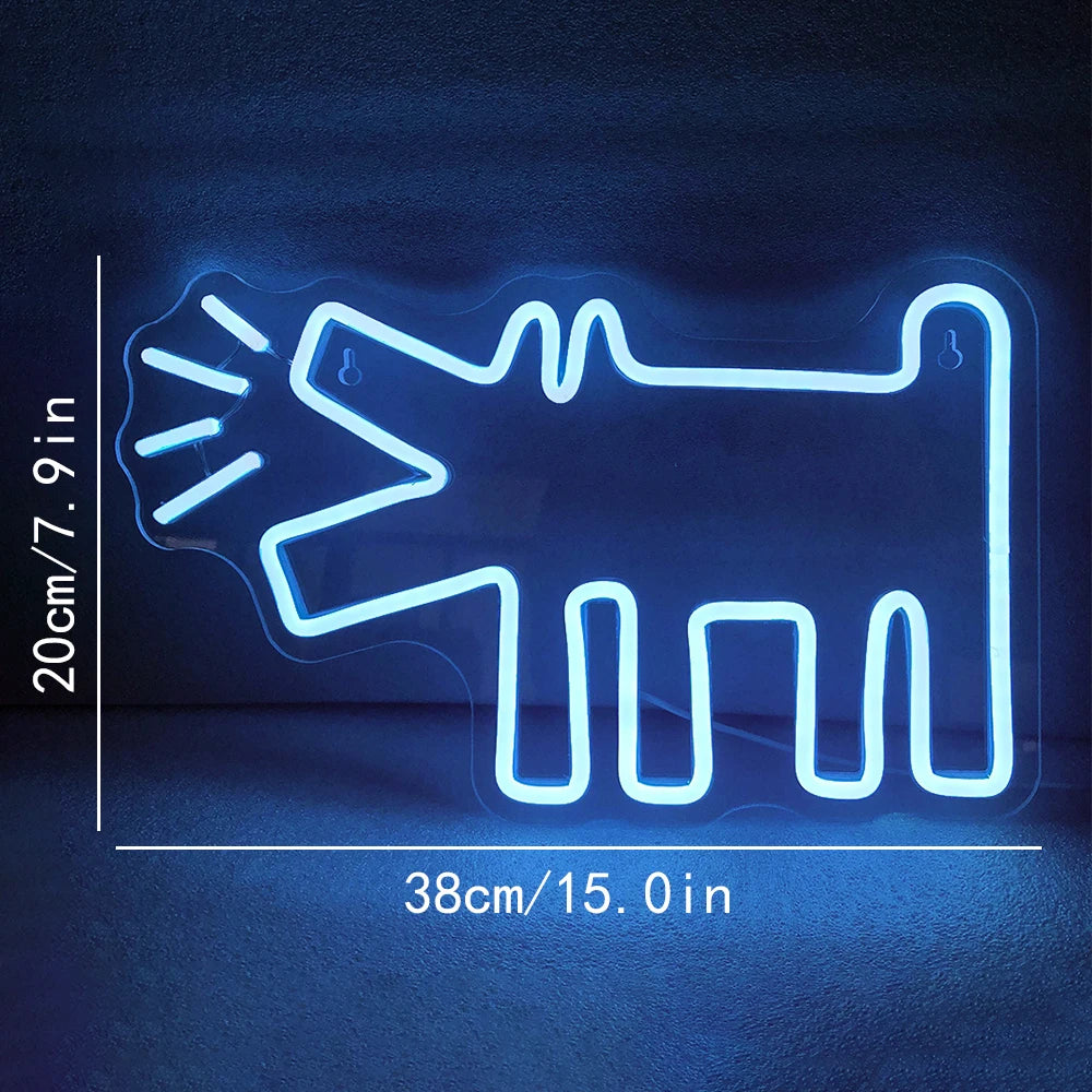 Đèn Neon Chó Dễ Thương Trang Trí Phòng, Shop, Tiệc - Daisan Mart