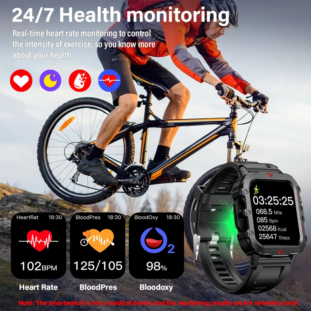 LAXASFIT LED Men's Outdoor Sports Smart Watch
