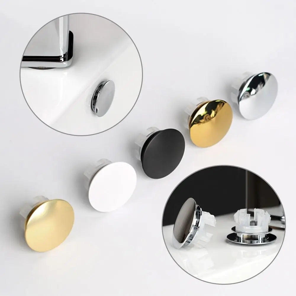 Wash Basin Round double layer Overflow Ring Plug Copper Sink Overflow Cover Trim Ring Hole Cap