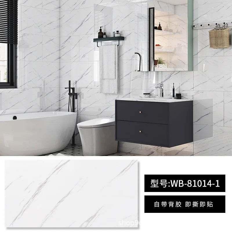 30X60CM SXP marble wood grain wall skirt entrance hall living room kitchen aluminum mold self-adhesive waterproof