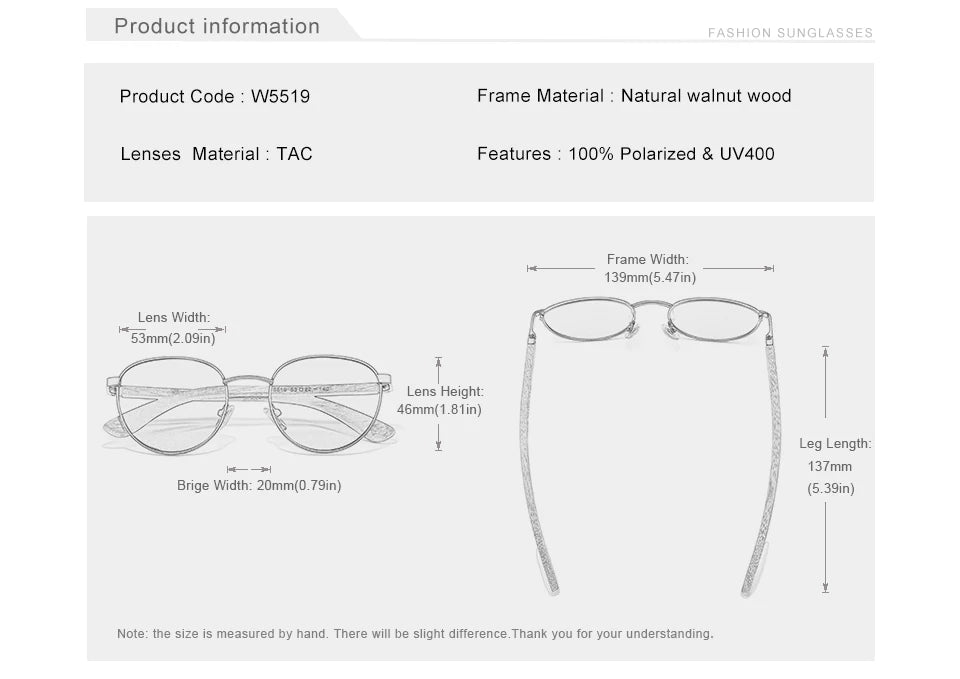 Kính Mát Gỗ KINGSEVEN UV400 Phân Cực Nam Nữ