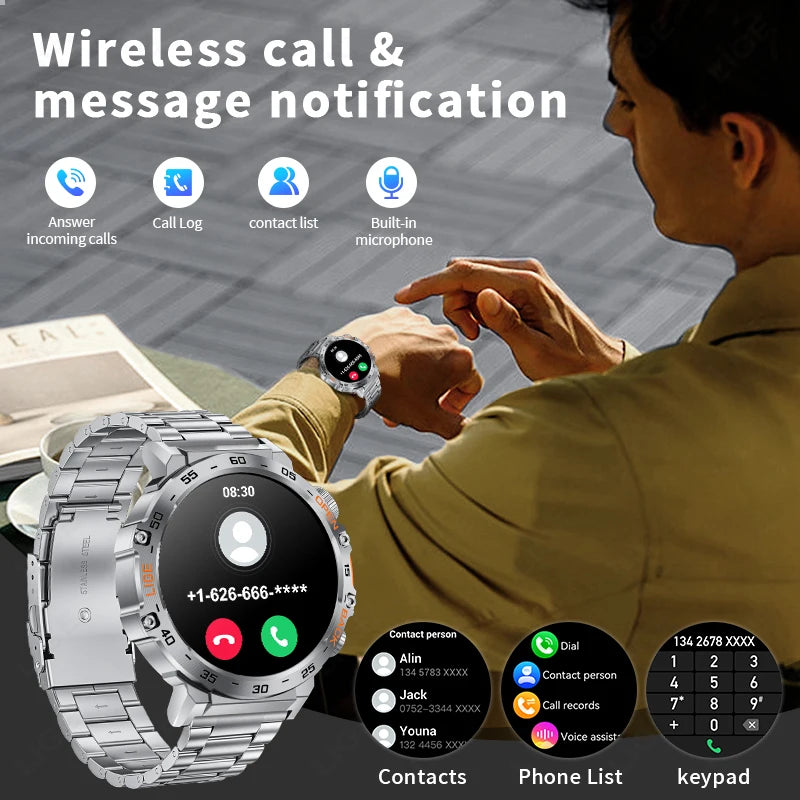 Đồng Hồ Thông Minh 2025 Nam Màn Hình AMOLED Thể Thao