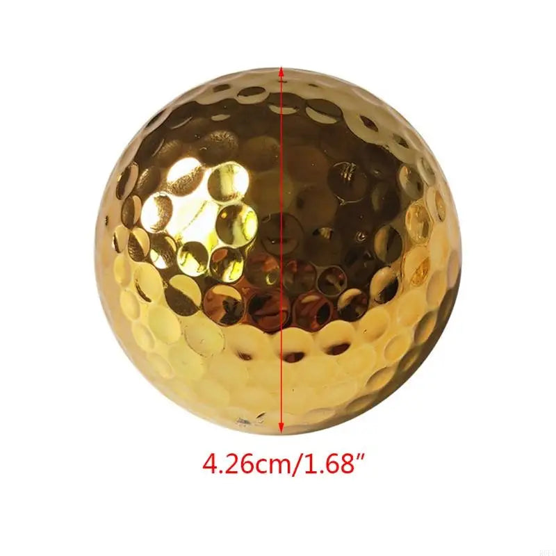 4.26cm Gold Plated Golf Ball - Indoor &amp; Outdoor Practice