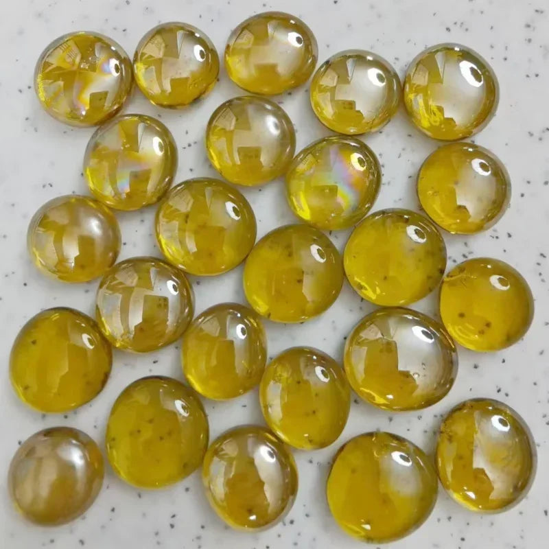 DIY Multicolored Round Glass Mosaic Beads 100g