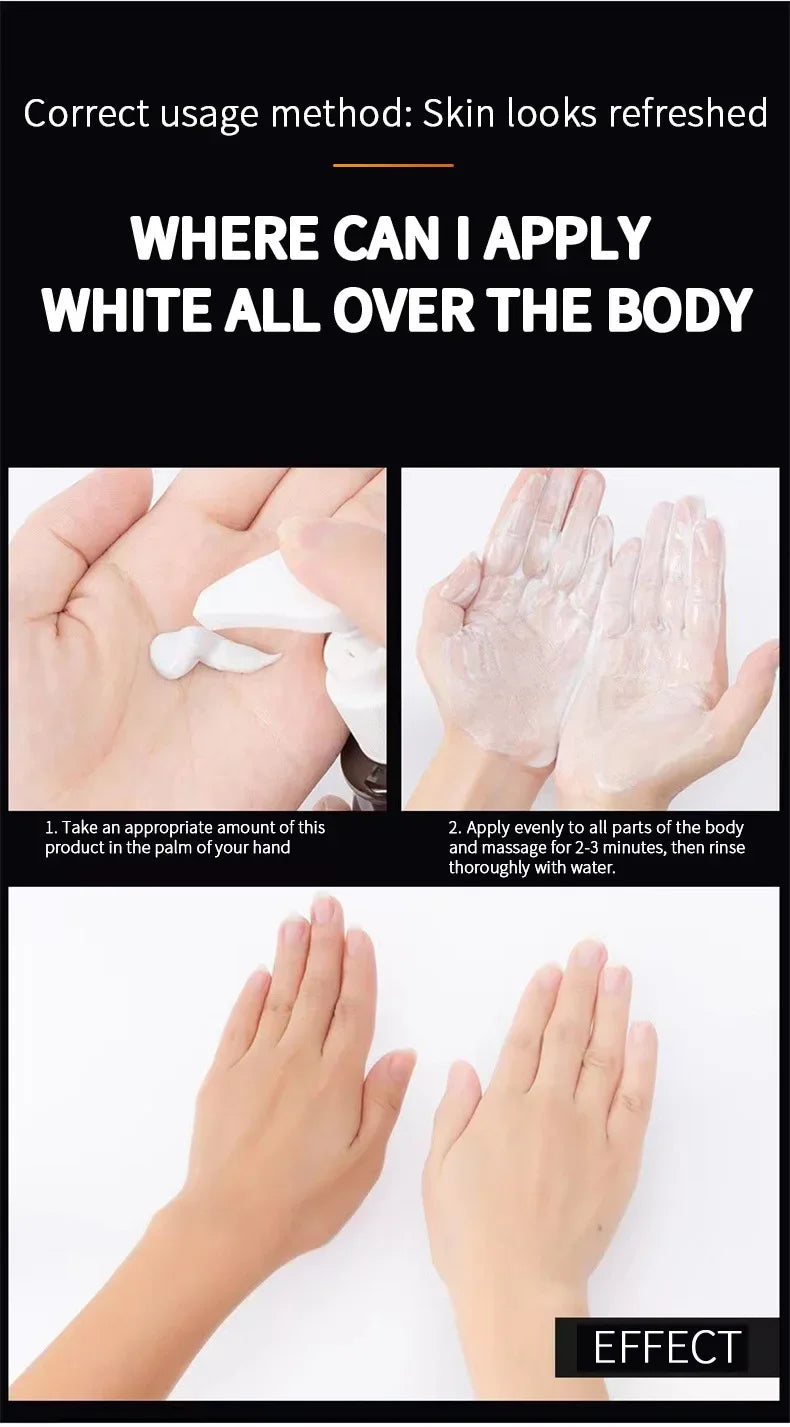 250ml Volcanic Mud Skin Care Body Wash Brightening Skin Tone Deep Cleansing Body Wash