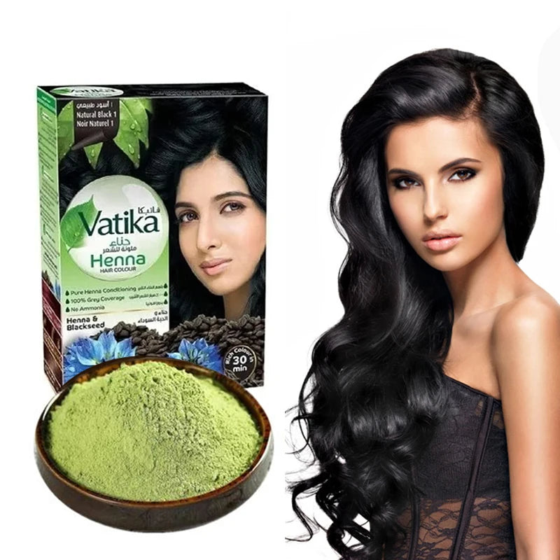 Natural Henna Hair Dye Kit - Black, Brown, Wine Red