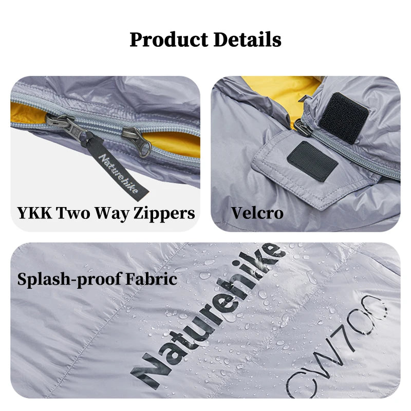Naturehike CW700 Ultralight Duck Down Sleeping Bag 650FP
