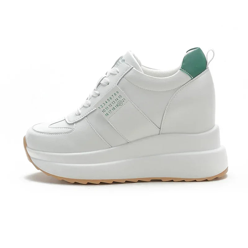 Women's Fashion Genuine Leather Sandals Increase Height 9cm DX142