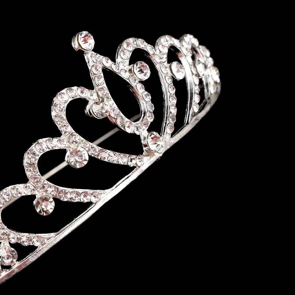 Vương Miện Tóc Pha Lê Hình Tim Bướm Lấp Lánh