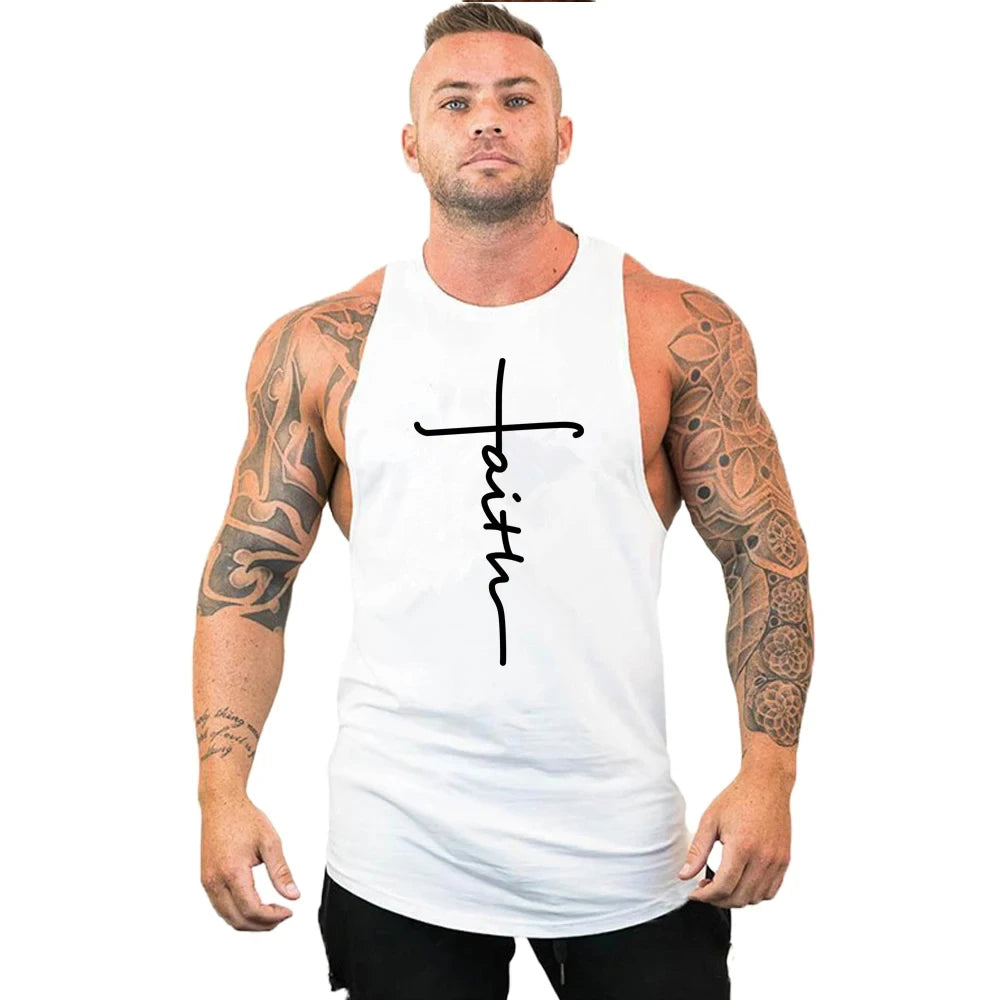 Men's Sleeveless Gym Sports T-Shirt, Breathable