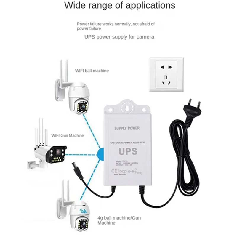 Mini Backup Power 12V-2A For Modem, Camera, Router