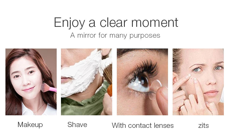 High-end Gold-Plated LED Folding Makeup Mirror