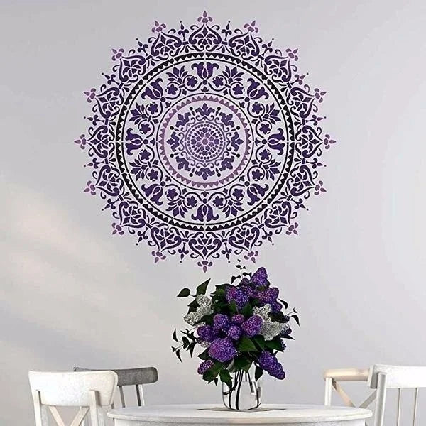 50*cm size diy craft mandala mold for painting stencils stamped photo album embossed paper card on wood, fabric, wall