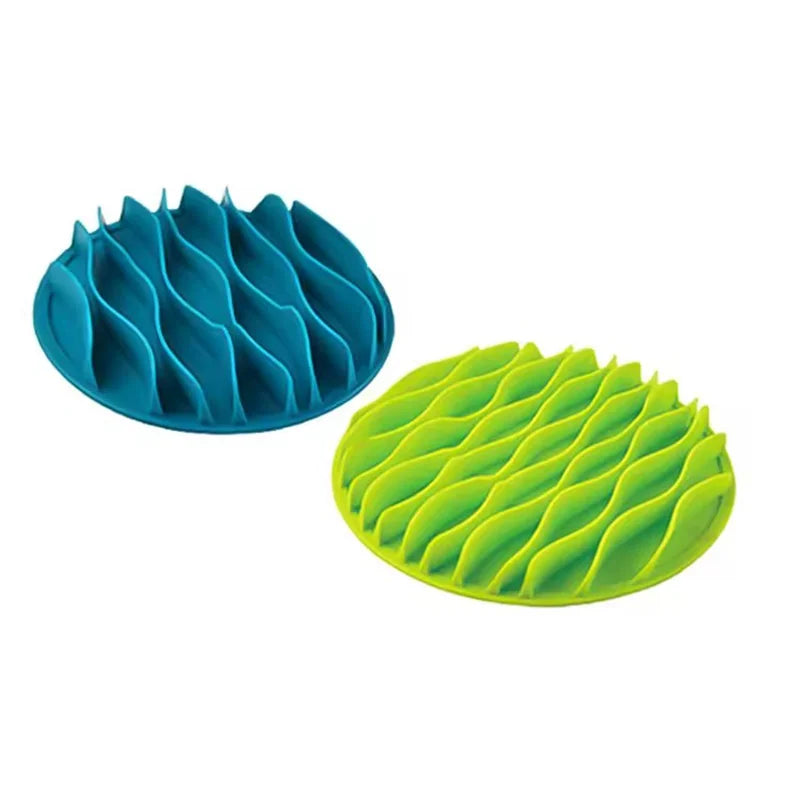 Pet Slow Feeder Bowl For Dogs Cats Jungle Pattern Anti Slip Anti Choking Durable TPR Material Portable Slow Feeding Mat - Daisan Mart