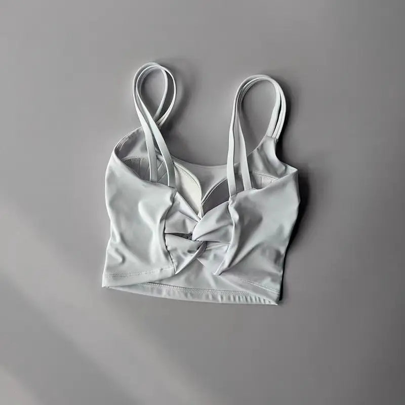 Áo Tập Nữ Đệm Cố Định, Sexy, Thắt Nút Sau, Yoga - Daisan Mart