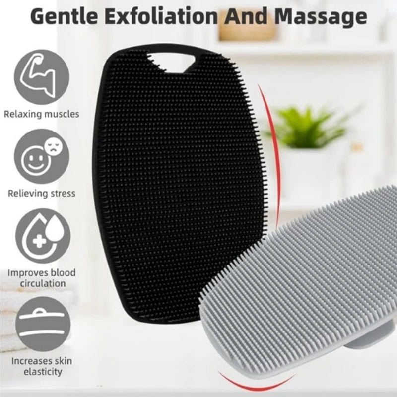 Soft Silicone Bath Brush for Men Exfoliating Massage