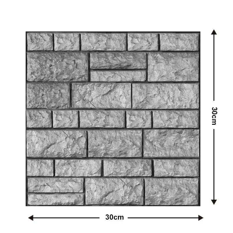 5/10PCS Stereo Wall Stickers Self-adhesive Wallpaper Brick Pattern Creative Stick Heatproof Vinyl Waterproof Kitchen Home Decor