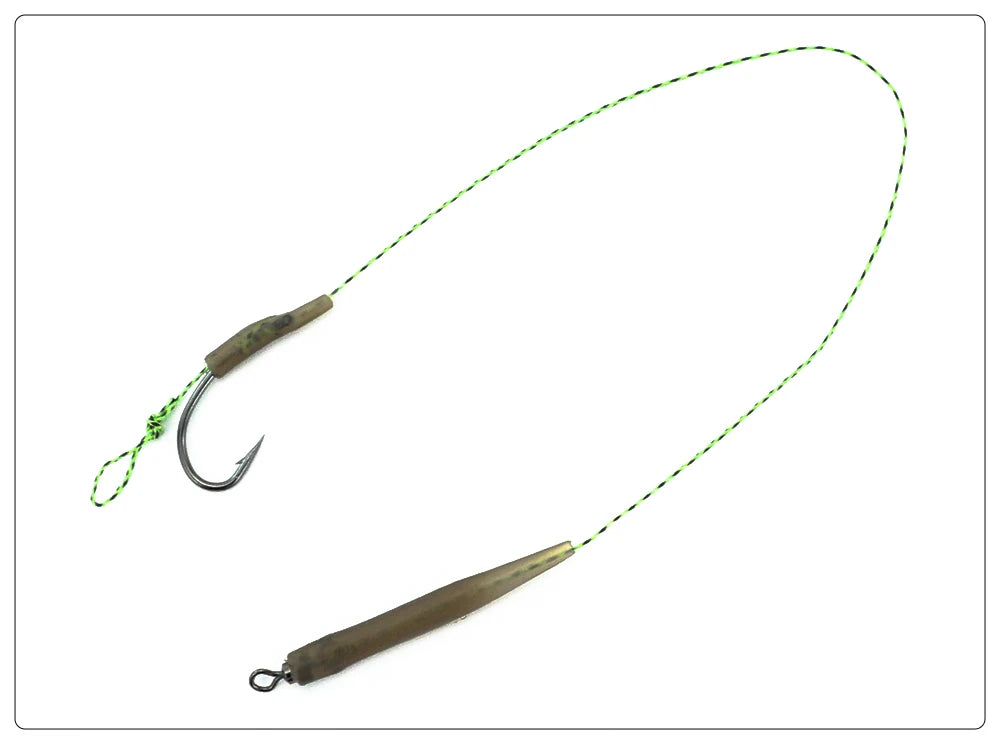 Lưỡi Câu Cá Chép HIRISI Thép Carbon, Dây Bện, Có Ngạnh