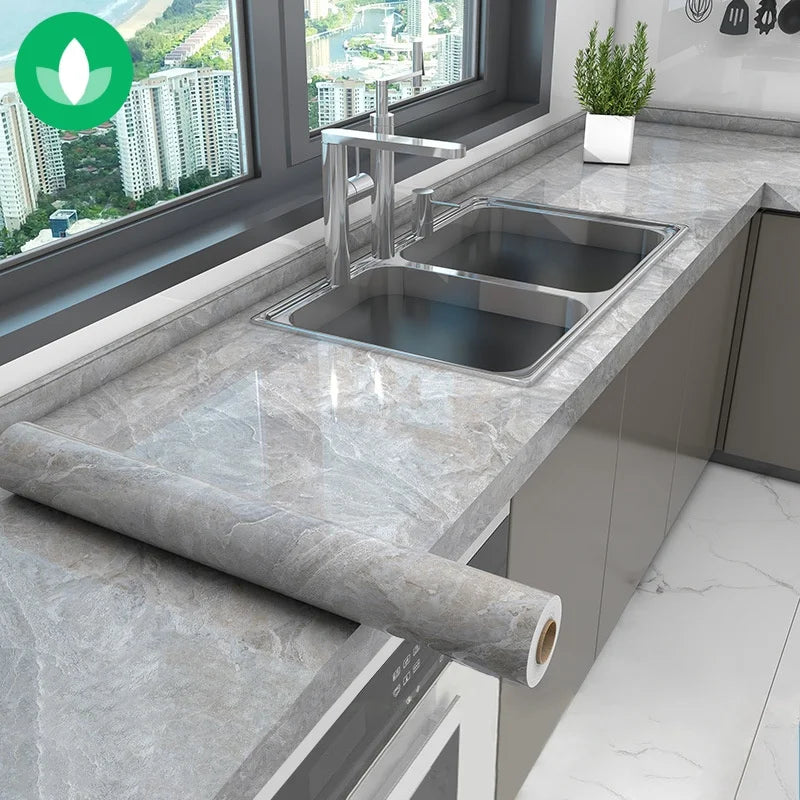 Decal Dán Tường Bếp Chống Dầu, Chống Nước, Giả Đá