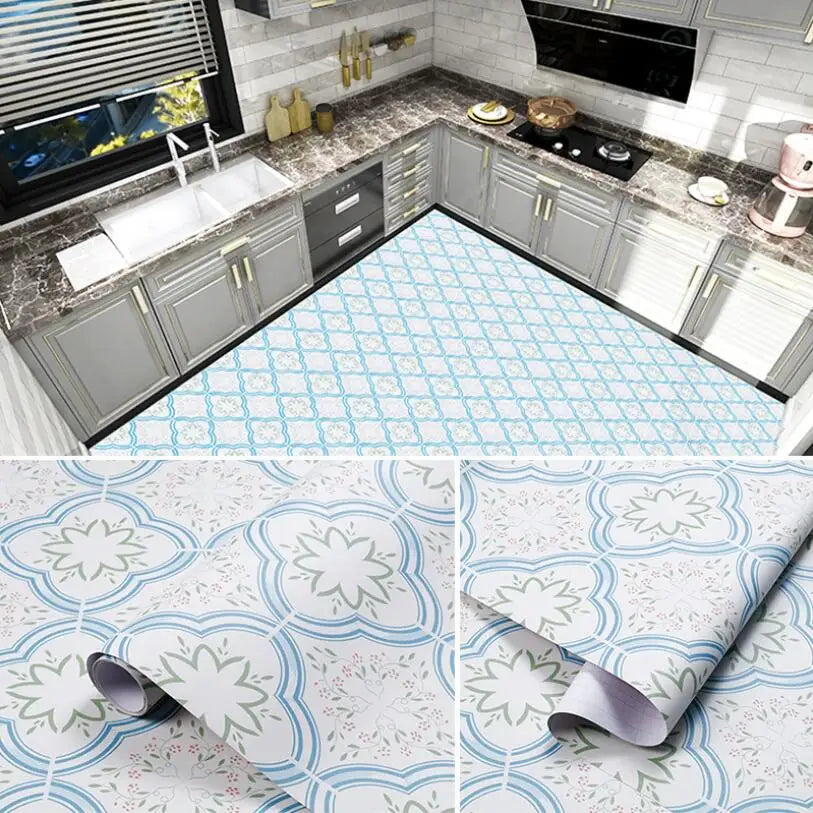 Miếng Dán Sàn Chống Trượt Chống Thấm Dầu Bếp PVC