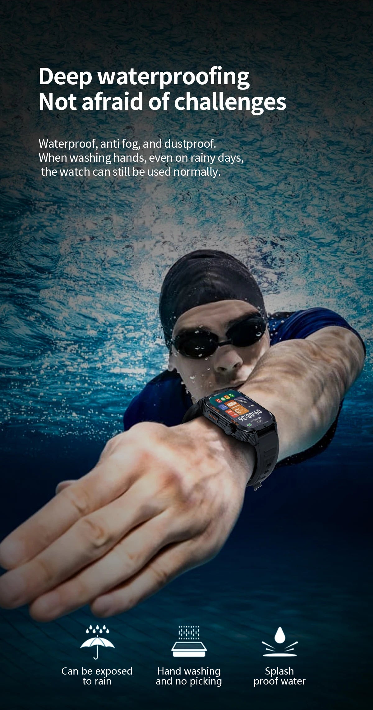 Đồng Hồ Thông Minh LIGE 2.01 Gọi Bluetooth Thể Thao