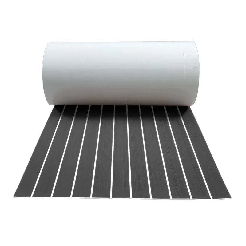 580x2400x5mm EVA Foam Faux Teak Boat Decking Mat Brown Deck Sheet Yacht Flooring Anti Skid Mat Self Adhesive Vehicle Pad - Daisan Mart