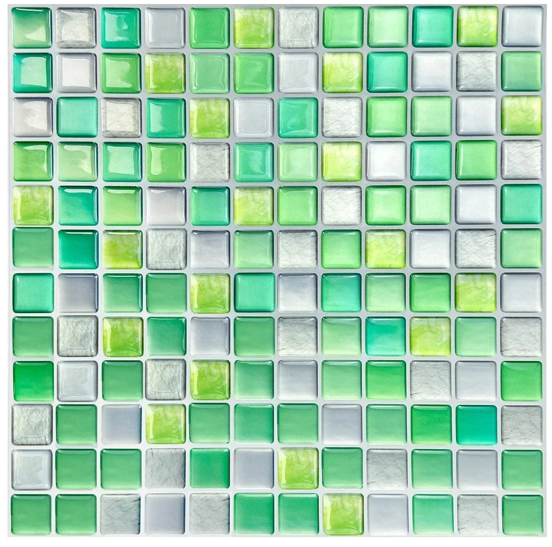 Crystal Mosaic Tile Wall Sticker 5/10PCS 3D Self Adhesive Waterproof DIY Backsplash Wallpaper Bathroom Kitchen Home Decoration