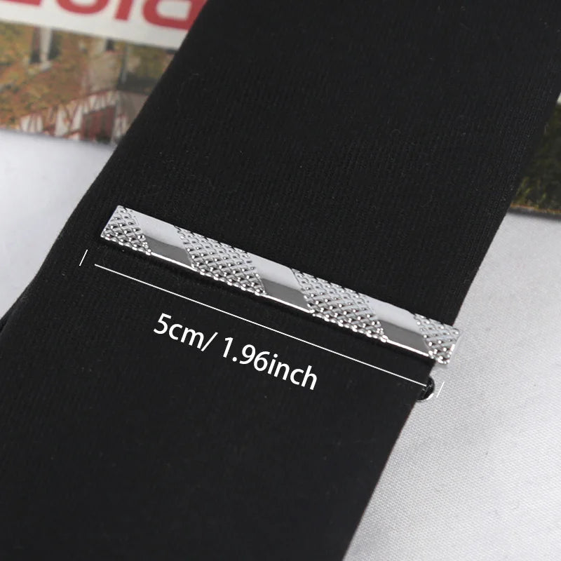 Kẹp Cà Vạt Nam Màu Bạc Thanh Lịch Phong Cách