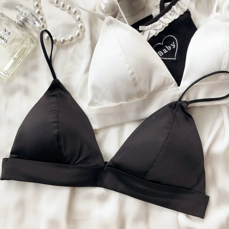 Summer Triangle Bra with Animal Print and Compact Push Up