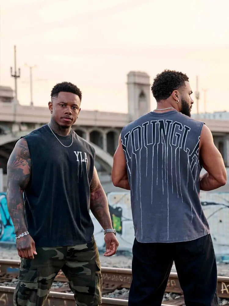 2025 Cotton Men's Sports Tank Top Gym Sleeveless