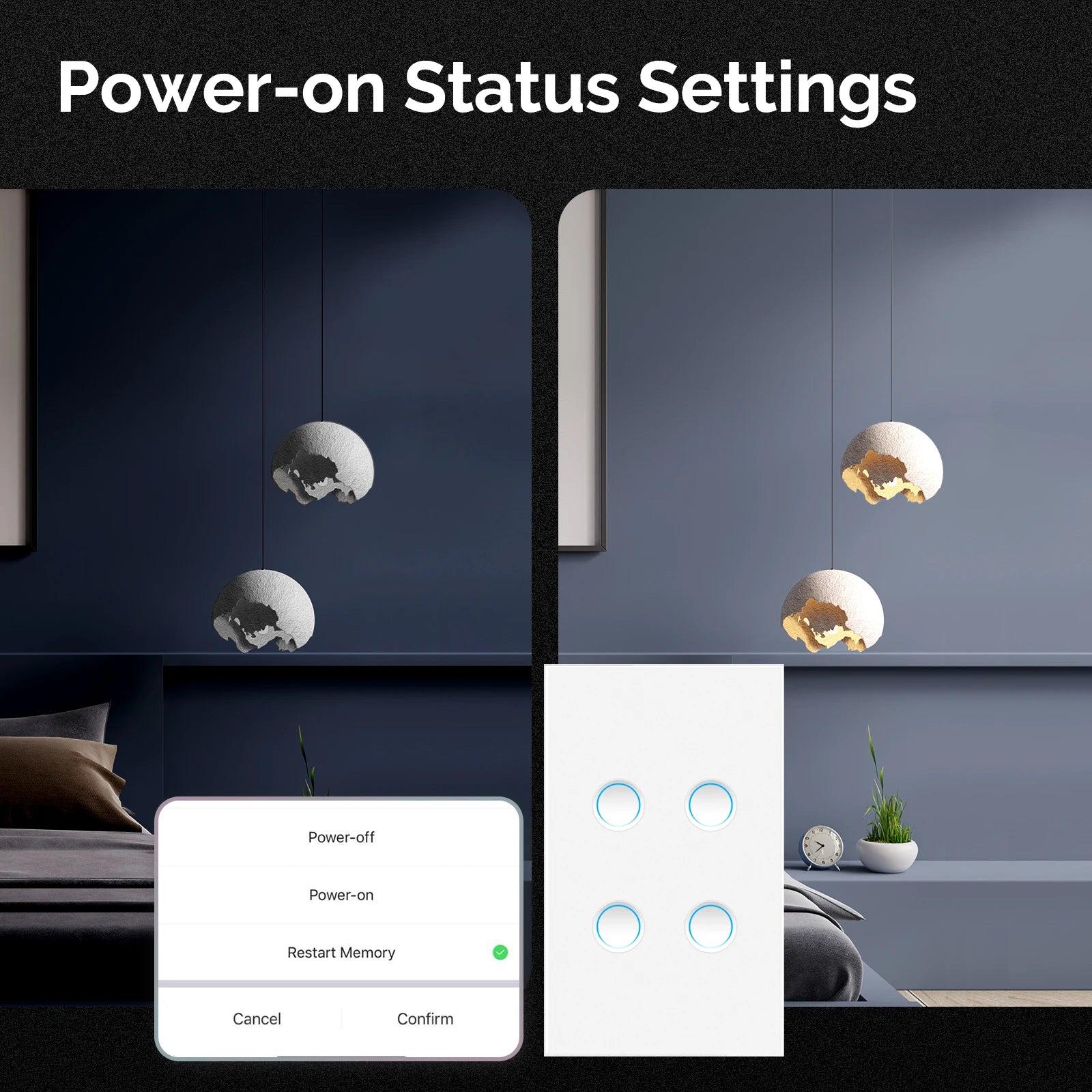 MOES Tuya Smart Switch Voice Control Mirror 