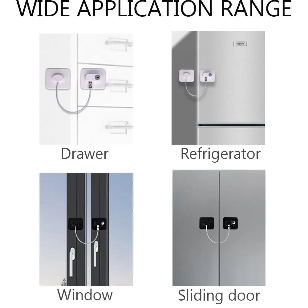 Baby Child Safety Lock Window Refrigerator Opening Security Cable Door Lock For Kids Safety Protector Protection Child Safety - Daisan Mart