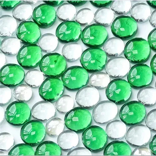 DIY Multicolored Round Glass Mosaic Beads 100g