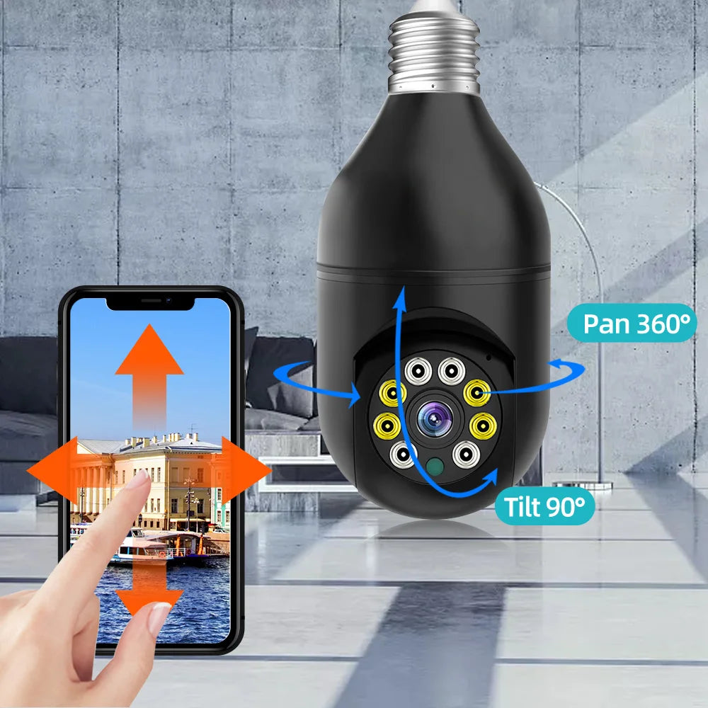 YI IOT 2.4G Wifi Bulb Camera 4MP Full Color Night Vision E27 IP Camera Two Way Audio Auto Tracking Smart Home Security Camera