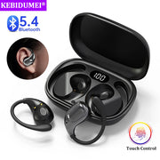 Bluetooth 5.4 TWS Waterproof Earhook LED Headset