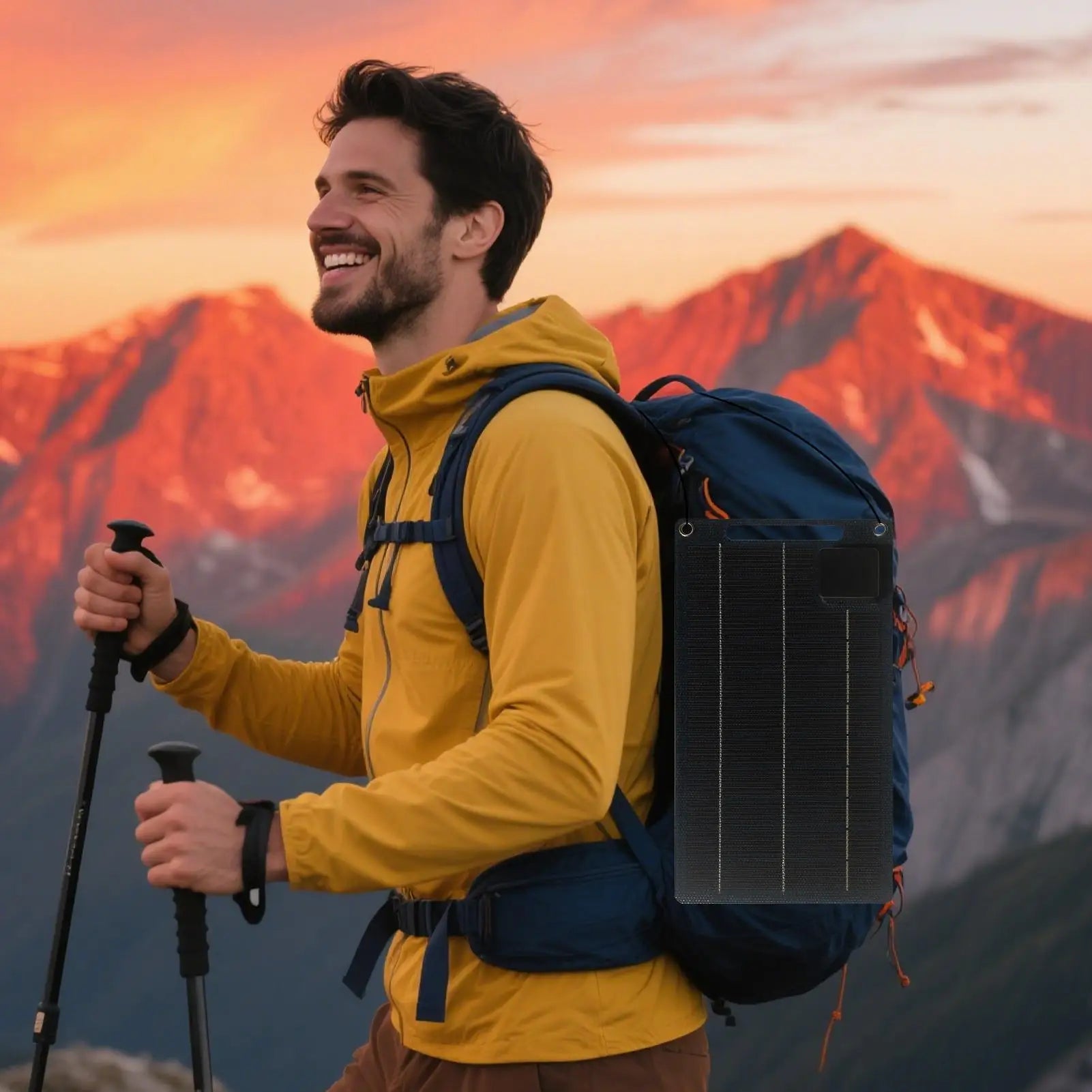 Pin Năng Lượng Mặt Trời 100W Sạc Điện Thoại Dã Ngoại