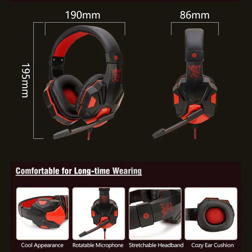 Tai nghe gaming 3.5mm có mic, bass mạnh, đa thiết bị - Daisan Mart