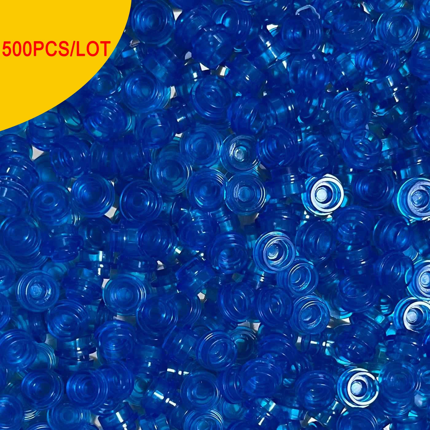 500PCS/LOT MOC Small Bricks 6141 Plate 1x1 Round Transparent Building Blocks Ocean Seascape Seawater Parts DIY Toys