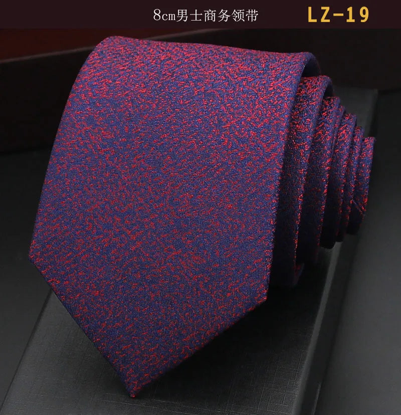 高品質藍色絲質領帶 8厘米